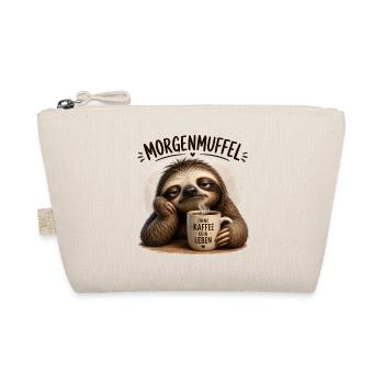 Morgenmuffel Sloth mit Kaffee - Bio-Täschchen - Natur - Vorne