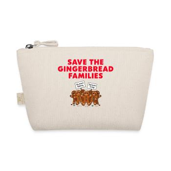 Save The Gingerbread Lustiges Weihnachts Motiv - Bio-Täschchen - Natur - Vorne