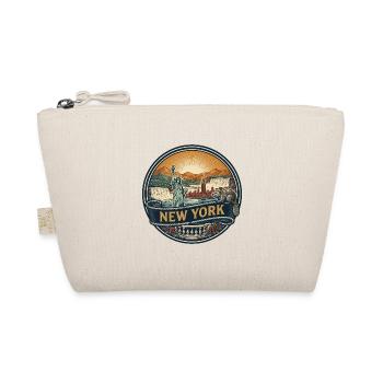 New York Skyline Vintage Reisesouvenir Geschenk - Bio-Täschchen - Natur - Vorne