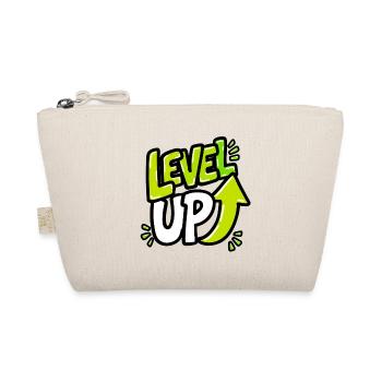 GEN Z ZITIERT TYPOGRAFIEDESIGN – Level Up Neon - Bio-Täschchen - Natur - Vorne