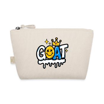 GEN Z ZITATE – Goat Crown Graffiti Smile - Bio-Täschchen - Natur - Vorne