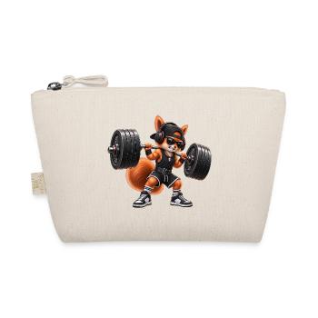 Fitness Eichhörnchen Gym Muskeln Bodybuilding - Bio-Täschchen - Natur - Vorne