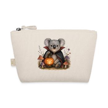 Vampir-Halloween-Koala mit Laterne - Bio-Täschchen - Natur - Vorne