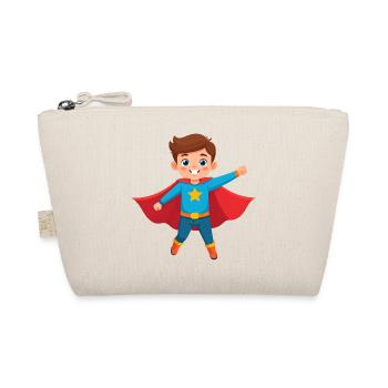 Kleiner Comic Superheld Kinder Helden Power Shirt - Bio-Täschchen - Natur - Vorne