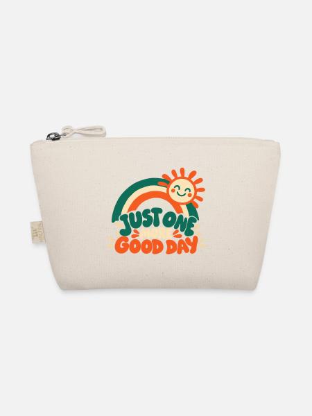 Retro Regenbogen – Just One More Good Day Kinder D - Bio-Täschchen - Natur