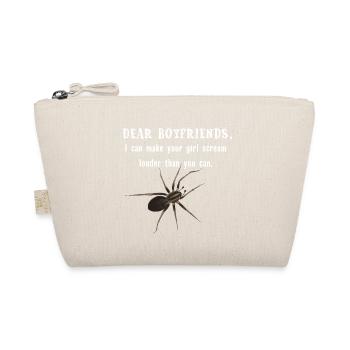Dear Boyfriends - Spinne lässt Freundin schreien - Bio-Täschchen - Natur - Vorne