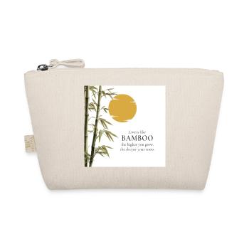 Live Is Like Bamboo – Grow Deep Bambus - Bio-Täschchen - Natur - Vorne