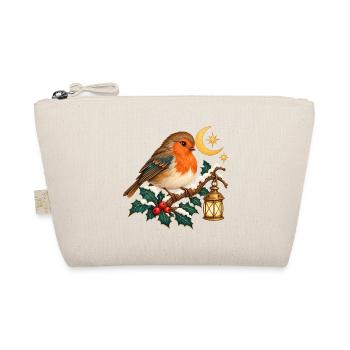 Weihnachtsvogel zwischen verschneiten Ästen - Bio-Täschchen - Natur - Vorne