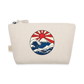 Mount Fuji Welle aufgehende Sonne Japan Art Shirt - Bio-Täschchen - Natur - Vorne