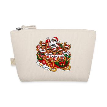 Lustiger Fussball-Weihnachtspulli- Fussball Outfit - Bio-Täschchen - Natur - Vorne