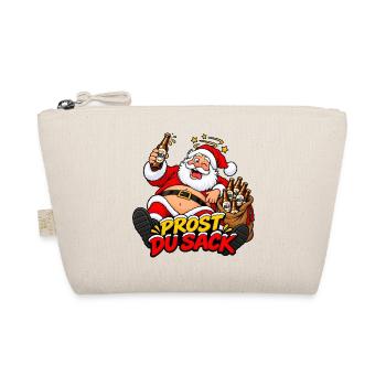 Prost Du Sack- Weihnachtsmann-Nikolaus Bier Design - Bio-Täschchen - Natur - Vorne