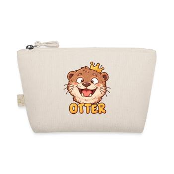 OTTER – Lustiger Otter mit Krone - Bio-Täschchen - Natur - Vorne