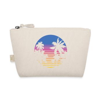 Palmen Retro 80er 90er Florida Miami Vintage Palme - Bio-Täschchen - Natur - Vorne