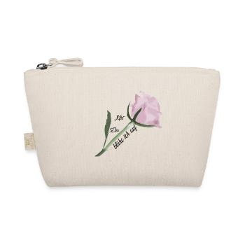 Rosen-Aquarell: zarte Blüte - Bio-Täschchen - Natur - Vorne