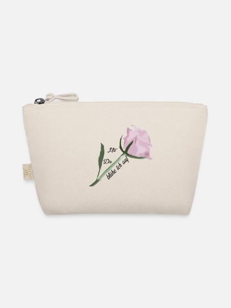 Rosen-Aquarell: zarte Blüte - Bio-Täschchen - Natur
