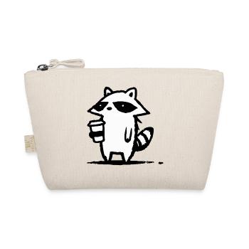 Raccoon Latte Schwarzweiß - Bio-Täschchen - Natur - Vorne