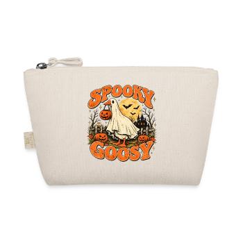 Spooky Goosy – Vintage-Halloween-Geistergans - Bio-Täschchen - Natur - Vorne