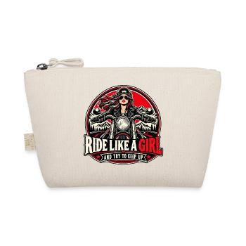 Ride Like a Girl Bikerin Design - Bio-Täschchen - Natur - Vorne
