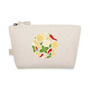 Italienische Zutaten Pasta Knoblauch Chili Emblem - Bio-Täschchen - Natur - Vorne