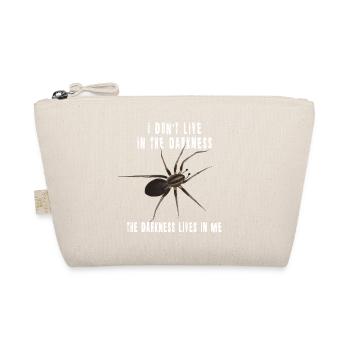 The darkness lives in me - Spinne Dark Spruch - Bio-Täschchen - Natur - Vorne