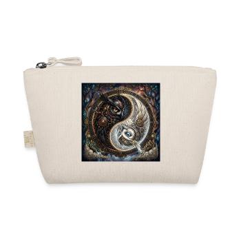 Steampunk Yin Yang Eule - Bio-Täschchen - Natur - Vorne