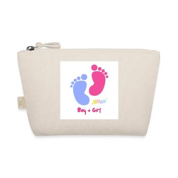 Fußabdruck Duo Baby Boy Girl - Bio-Täschchen - Natur - Vorne