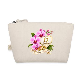 17.Hochzeitstag , Orchideen Hochzeit 17 Jahre - Bio-Täschchen - Natur - Vorne
