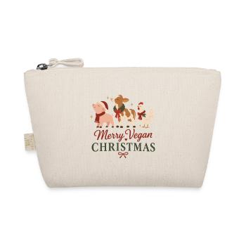 Merry Vegan Christmas - Bio-Täschchen - Natur - Vorne