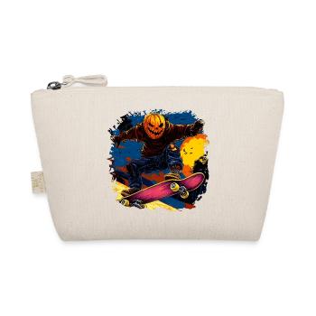 Halloween Skater / Skateboard Halloween - Bio-Täschchen - Natur - Vorne