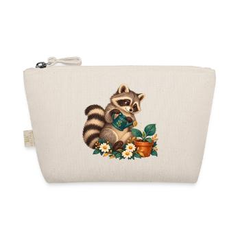 Waschbär-Gärtner in Blüte - Bio-Täschchen - Natur - Vorne