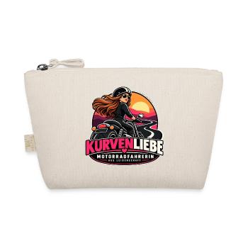 Kurvenliebe Motorradfahrerin Sunset - Bio-Täschchen - Natur - Vorne