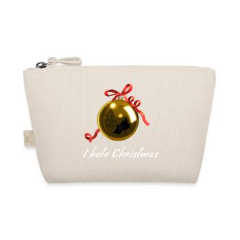 I hate Christmas - Kaputte Christbaumkugel Gold - Bio-Täschchen - Natur - Vorne