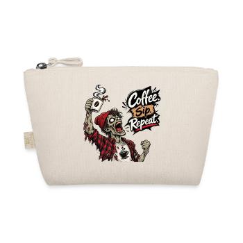Kaffeeliebhaber Zombie Kaffee Spruch Design - Bio-Täschchen - Natur - Vorne