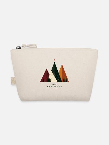 Geometric Christmas Mountains - Bio-Täschchen - Natur