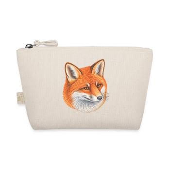 Roter Fuchs illustriert hell und warm - Bio-Täschchen - Natur - Vorne