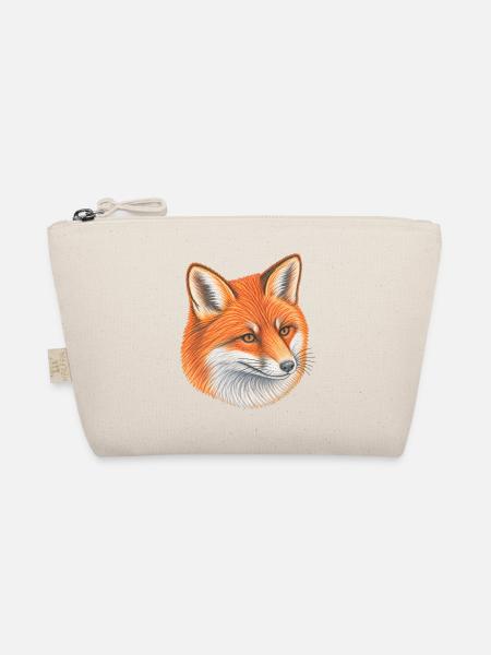 Roter Fuchs illustriert hell und warm - Bio-Täschchen - Natur