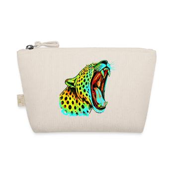 Brüllender Psychodelischer Neonleopard - Bio-Täschchen - Natur - Vorne