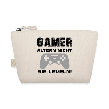 Gamer altern nicht Sie leveln Zocken Joypad Spiel - Bio-Täschchen - Natur - Vorne