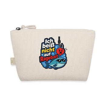 Ich beiß nicht auf Ragebait Angel Angler Shirt - Bio-Täschchen - Natur - Vorne