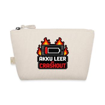 Akku leer Crashout 8-Bit Pixel Art Gamer Shirt - Bio-Täschchen - Natur - Vorne
