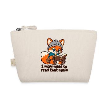 Fox lesen – Ich muss das vielleicht noch einmal lesen - Bio-Täschchen - Natur - Vorne
