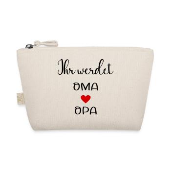 Oma Opa Babymitteilung - Bio-Täschchen - Natur - Vorne