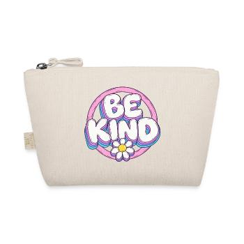 Be Kind Retro Blüten Logo - Bio-Täschchen - Natur - Vorne