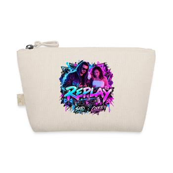 REPLAY – SATO x COOKIE | Neon Streetwear - Bio-Täschchen - Natur - Vorne