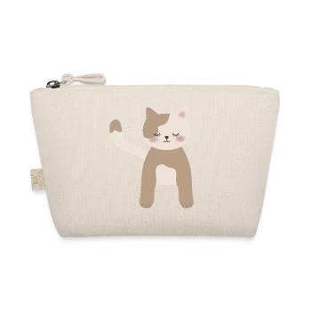 Gemütliche Calico-Traumkatze - Bio-Täschchen - Natur - Vorne
