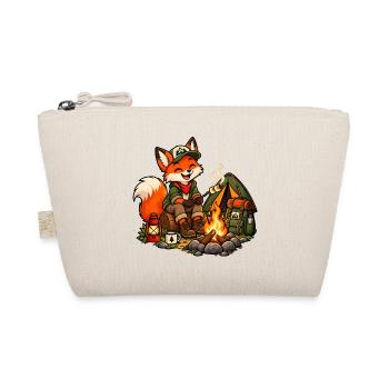 Fuchs beim Camping am Lagerfeuer - Bio-Täschchen - Natur - Vorne