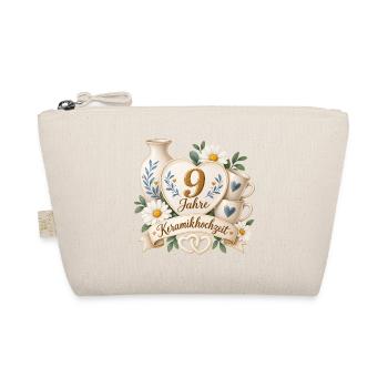 9.Hochzeitstag , 9 Jahre , Keramikhochzeit - Bio-Täschchen - Natur - Vorne