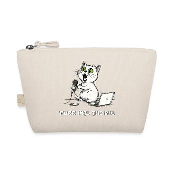 Lustiger Katzen-Podcaster am Laptop - Bio-Täschchen - Natur - Vorne