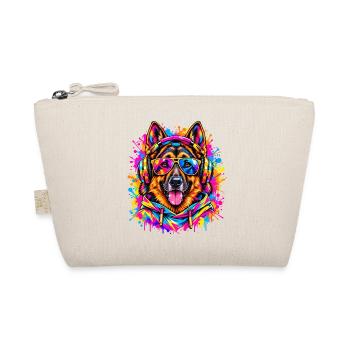 Deutscher Schäferhund – Neon Street Art - Bio-Täschchen - Natur - Vorne