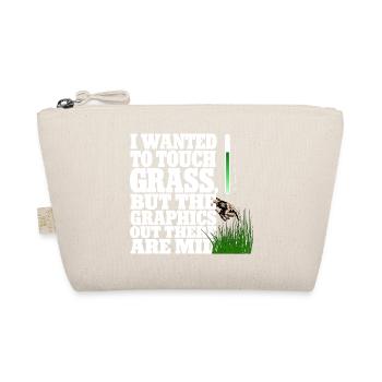 Touching Grass Gamer Shirt | Lustiges Nerd Gaming - Bio-Täschchen - Natur - Vorne